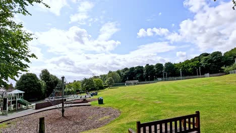 children's playground in fife, scotland on a sunny day