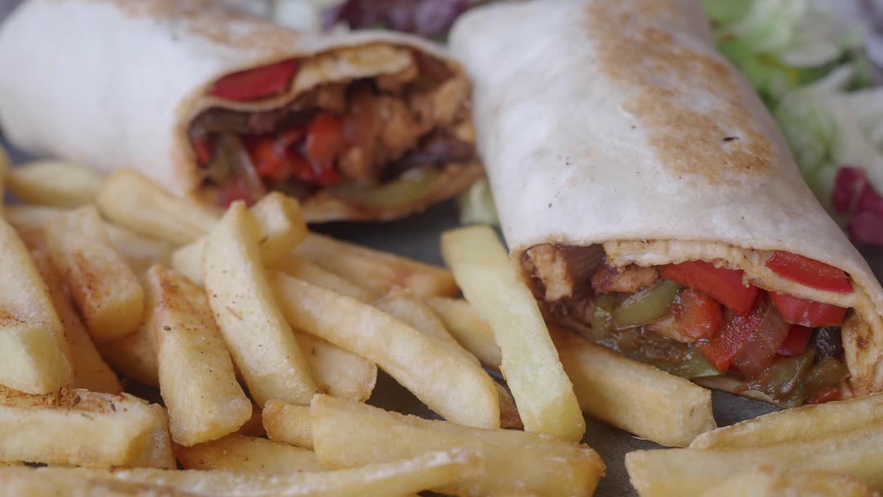 Wrap con patatas fritas
