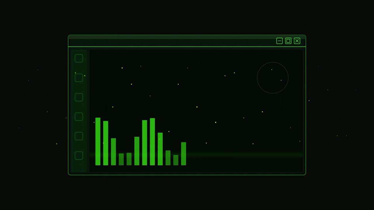 Digital Audio Frequency Equalizer Interface on Dark Background