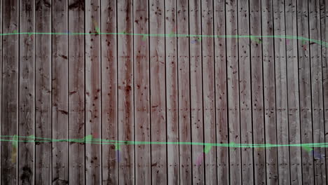 animación de luces de hadas parpadeantes con espacio de copia en fondo de madera