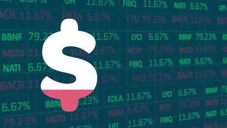 Animation-of-american-dollar-symbol-and-financial-data-processing