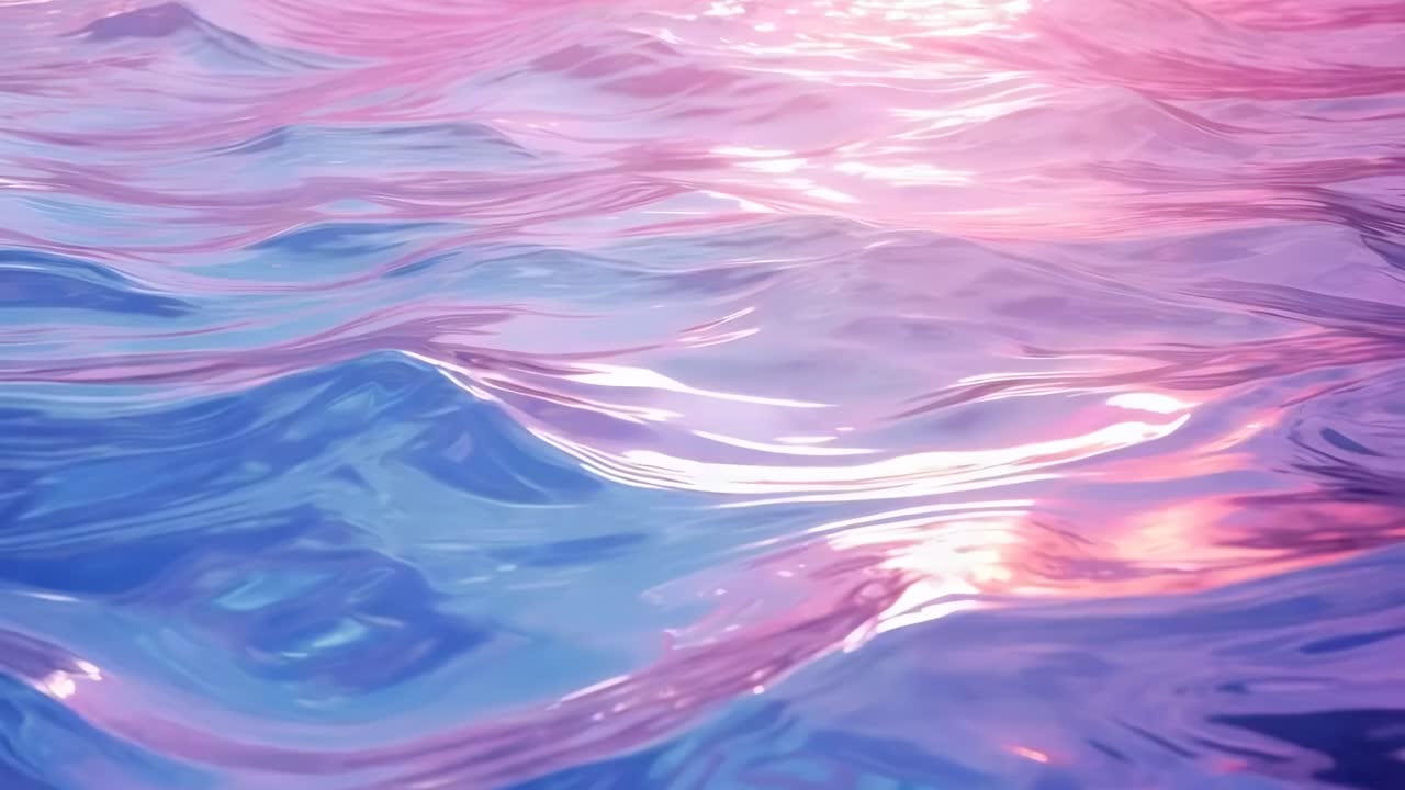 A dreamy, pastel-colored water surface with gentle ripples, captured from a low angle