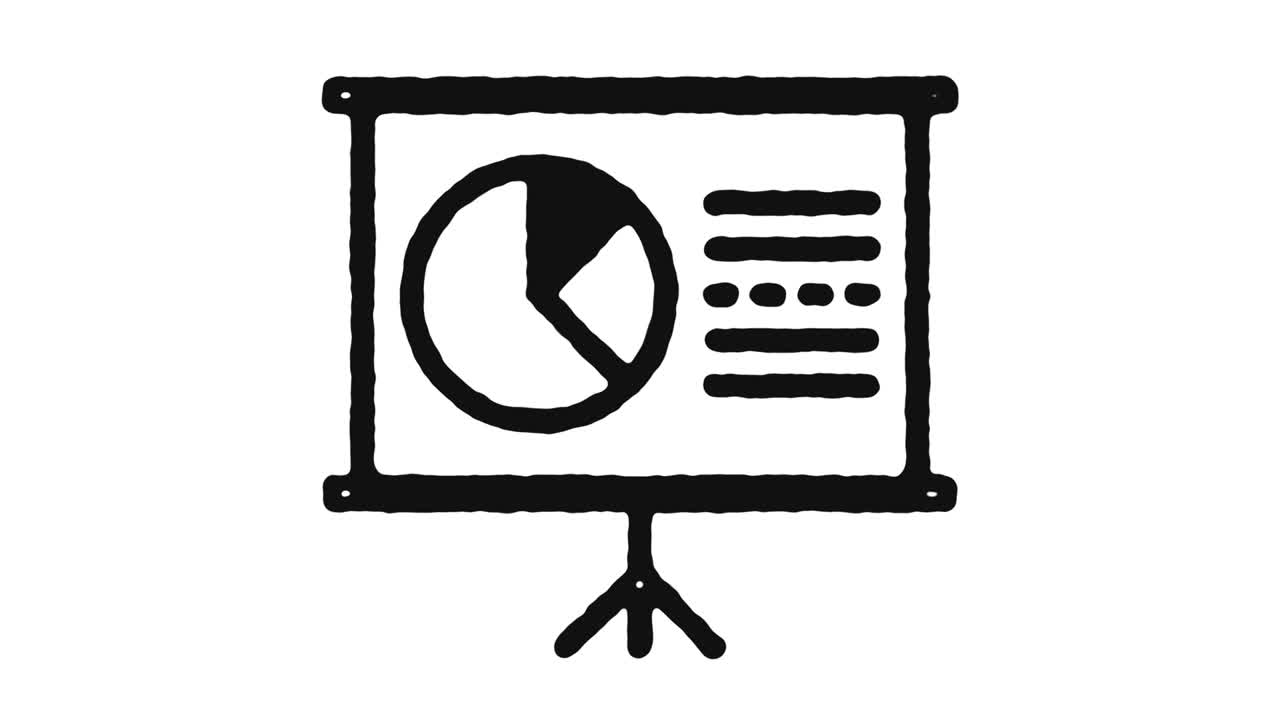 Presentation Icon Animation Footage & Alpha Channel