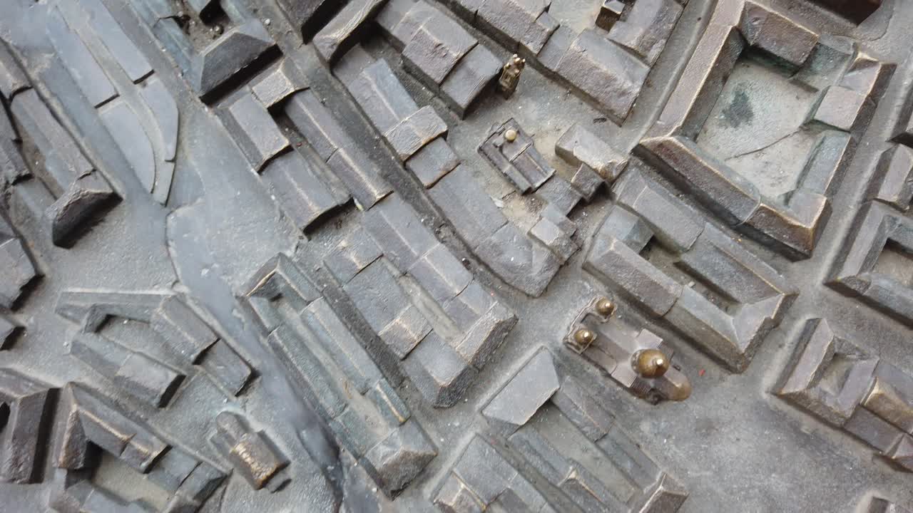 Metal city model. 3D model