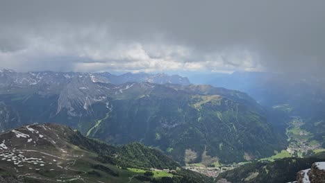 panoramic view from sass pordoi to the south