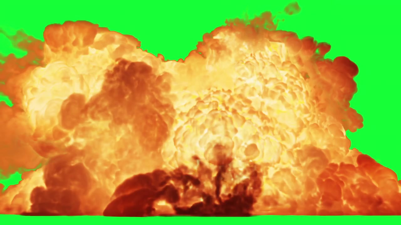 Feurige Explosion und Flammen
