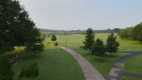 Flying-through-a-beautiful-green-park