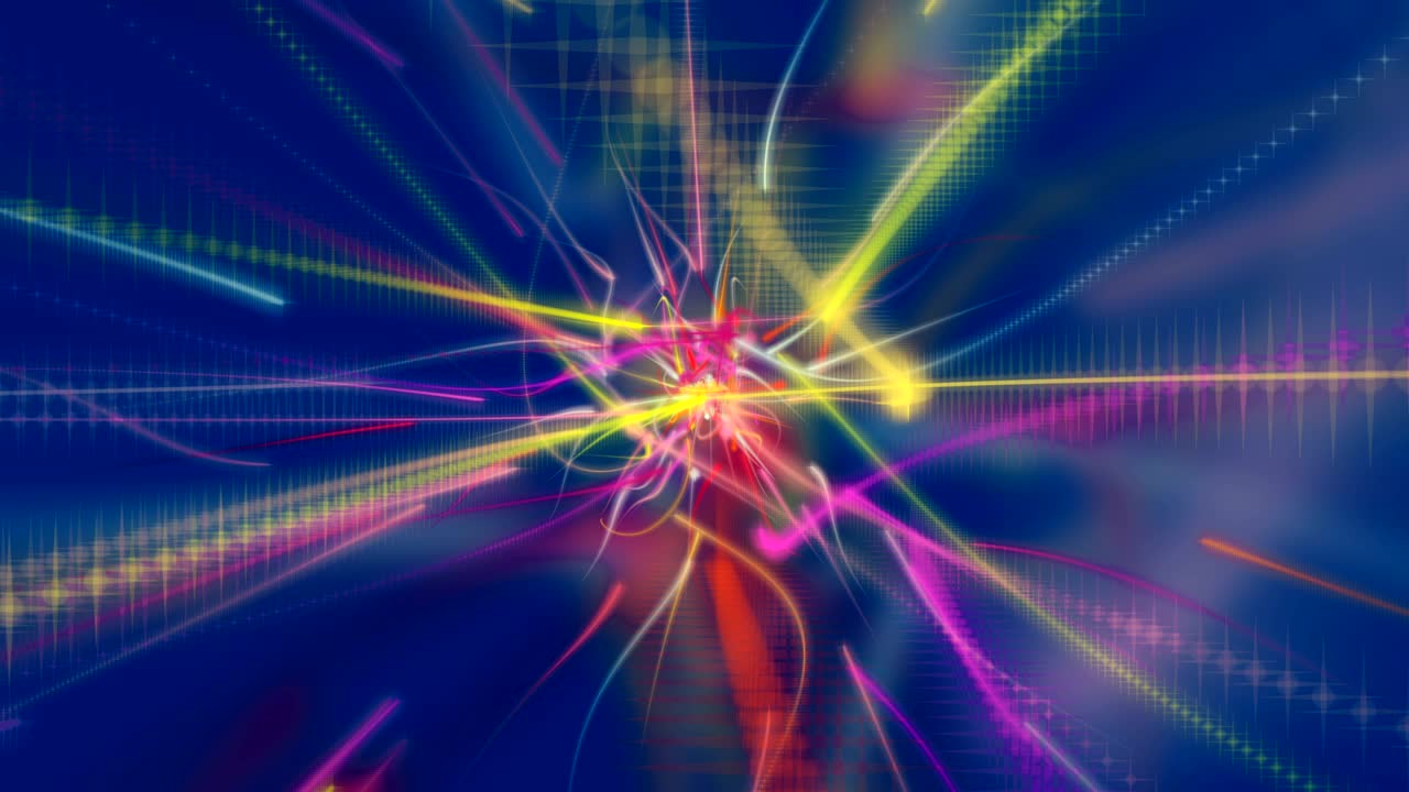 líneas abstractas y coloridas en azul