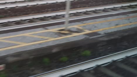 view from a window of a train in slow motion