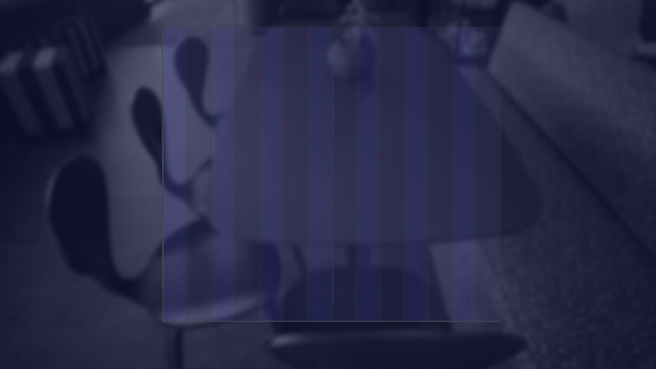 animación del procesamiento de datos financieros en una oficina vacía