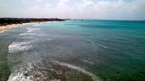 malmok beach surf and waves in aruba