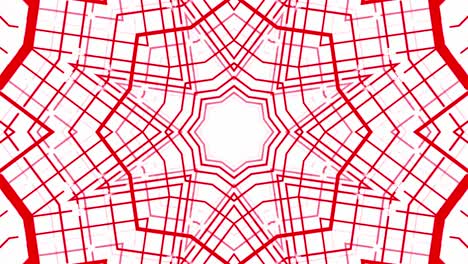 abstract geometric pattern with red and white lines