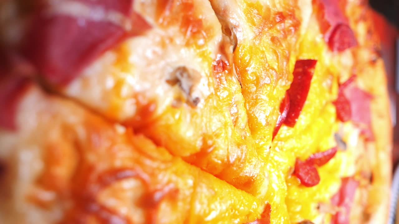 맛있는 피자의 클로즈업