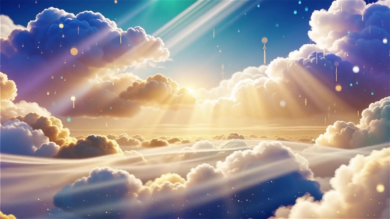 Christian Heavenly Light Worship Background