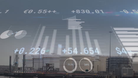 animation der finanzdatenverarbeitung über die fabrik