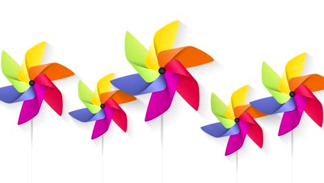 color pinwheel abstract background loop animation
