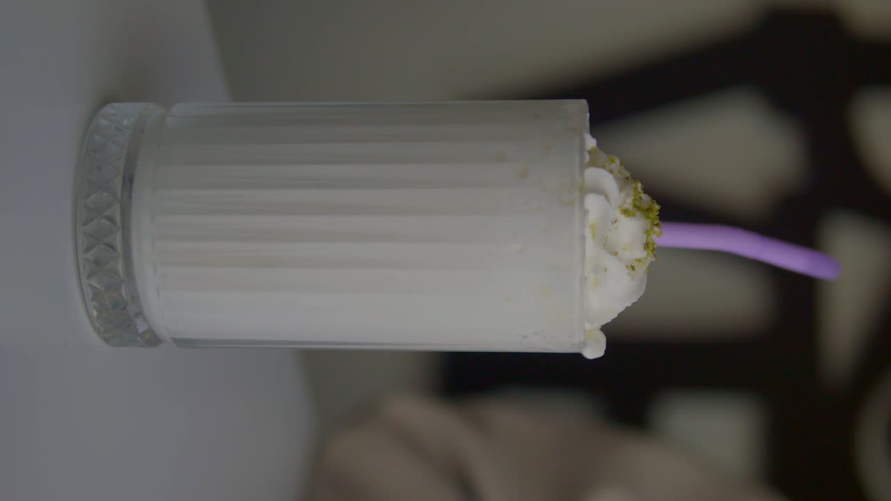 Milkshake in a glass