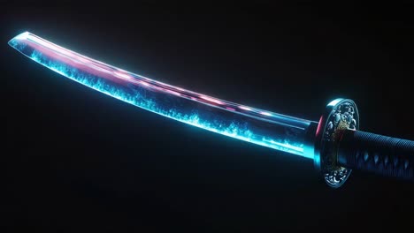 glowing neon sword