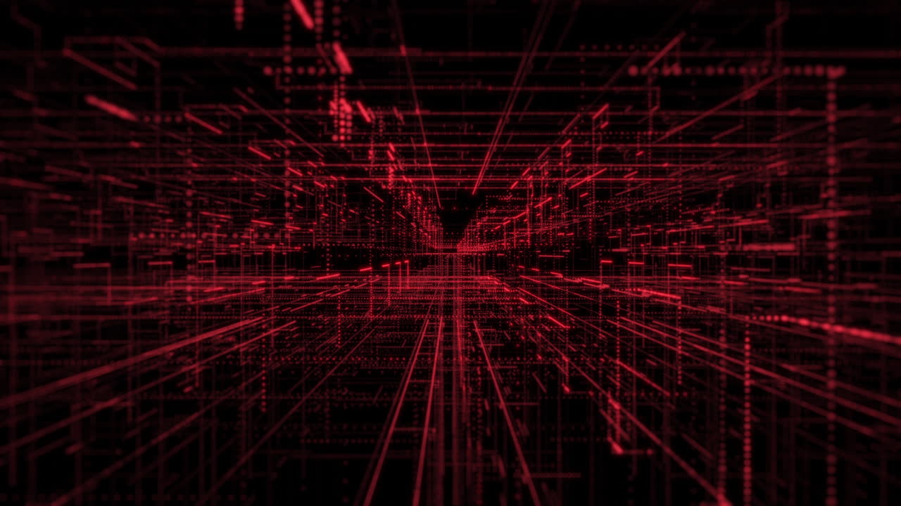 túnel de red digital abstracto