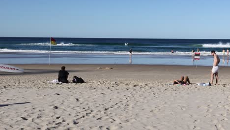 people enjoying a sunny day at the beach