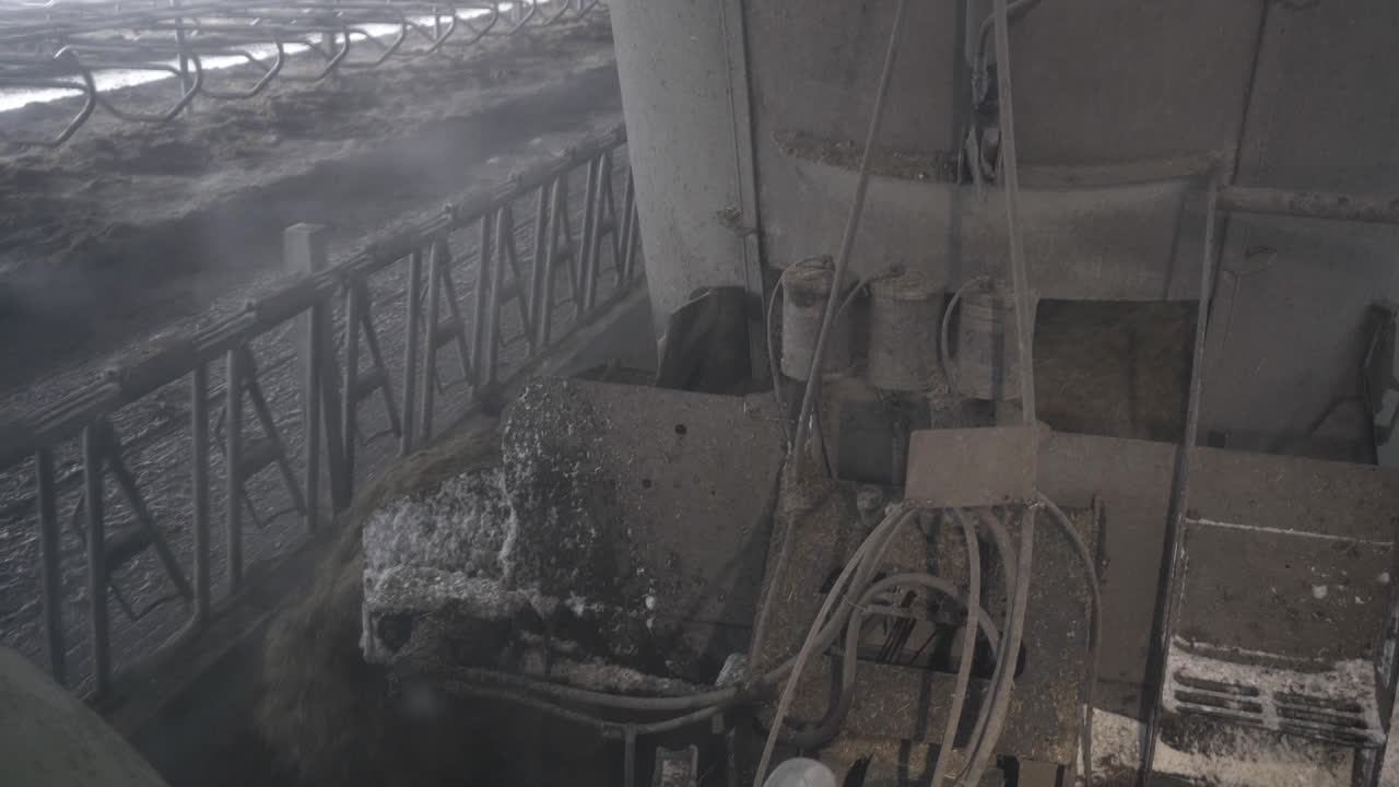 우유 농장에서의 자동 먹이 시스템