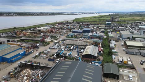 darent industrial park erith kent uk aerial footage