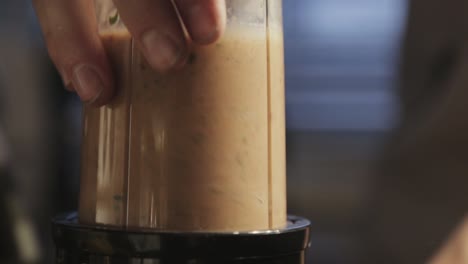 a well blended smoothie recipe mixture - close up shot