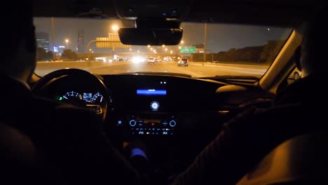 night drive on a highway