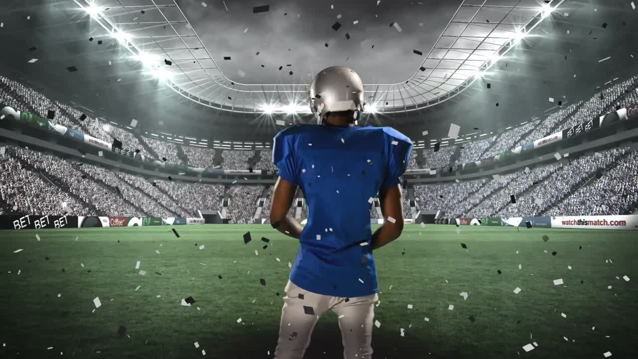 Celebrazione di un giocatore di football americano