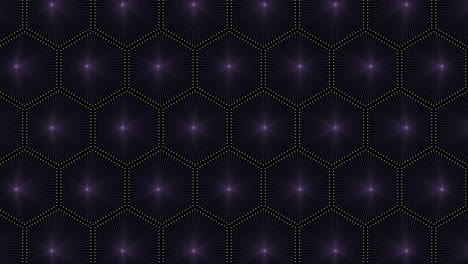 Hexagons-pattern-with-neon-effect-and-dots-on-dark-gradient