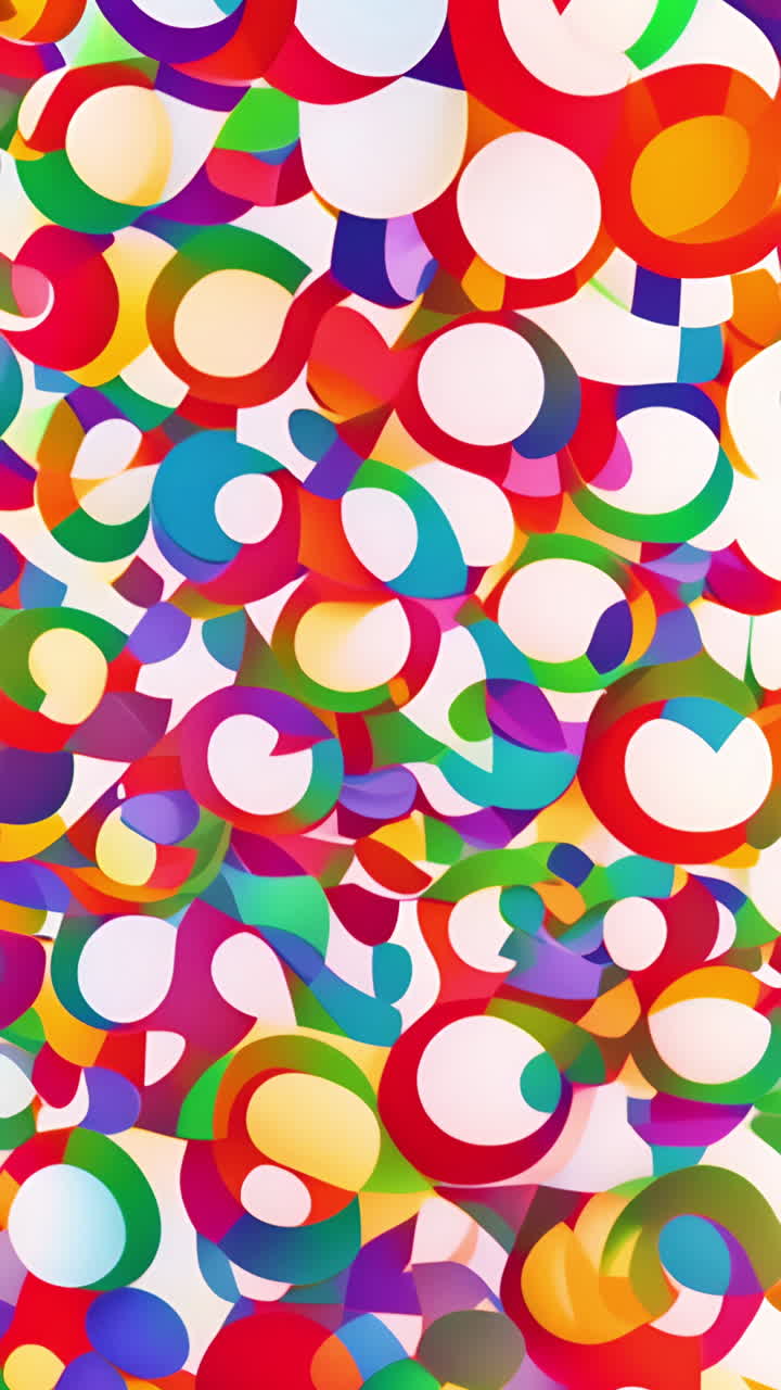 Colorful abstract shapes creating vibrant pattern, hard to define specific elements