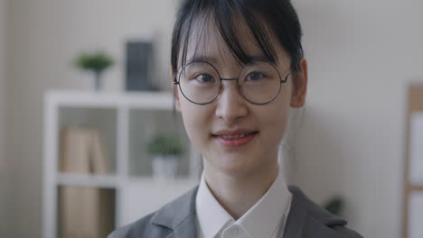 smiling young woman in the office