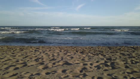 waves at the beach with dollt movement to the right