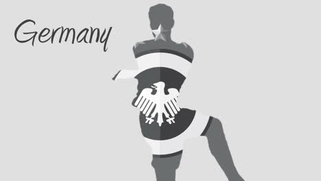 animación de la copa del mundo de alemania 2014 con un jugador