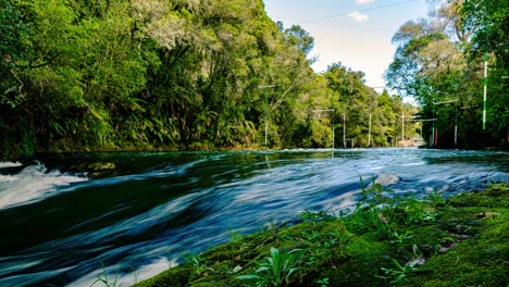 motion lapse  of a whitewater section on the kaituna river, rotorua, new zealand.