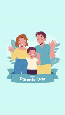 happy parents' day illustration