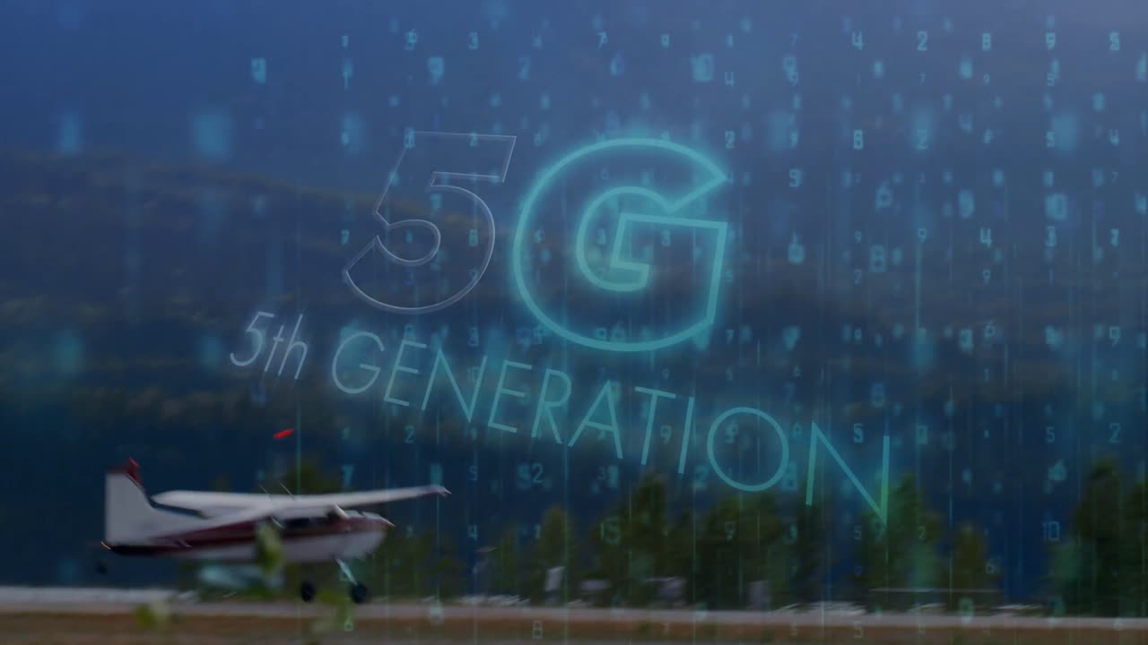 공항에 착륙하는 비행기에 대한 5g 텍스트 및 데이터 처리