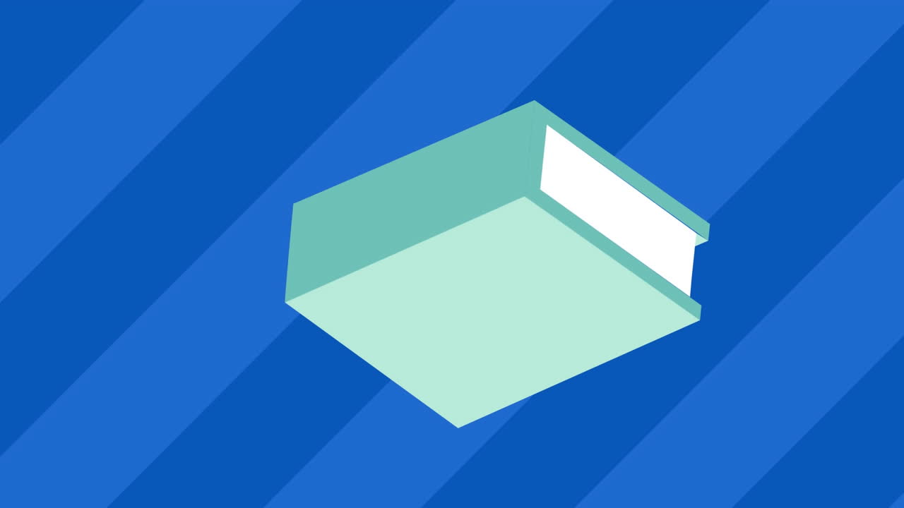 Animation of book icons in seamless pattern against blue striped background with copy space