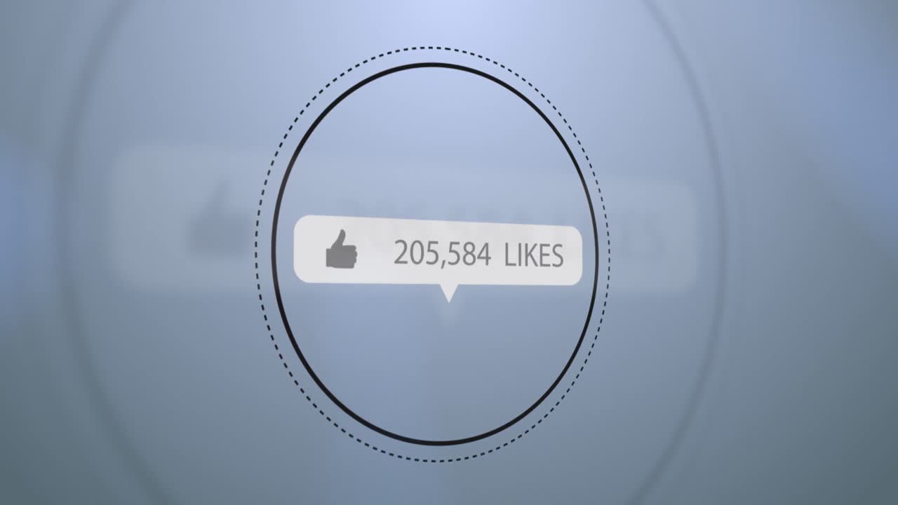 위로 엄지손가락 아이콘, 텍스트와 같은 언어에 증가하는 숫자는 파란색 배경에 원 위에 거품