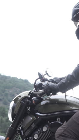 harley davidson motorcycle rider on a scenic road