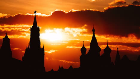 sunset over the kremlin