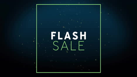 animation of flash sale text over glowing spots background