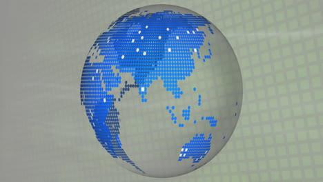 Animating-rotating-globe-showing-pixelated-continents-over-grid-background