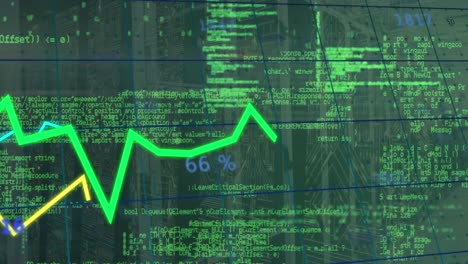 Animación-De-Gráficos-Sobre-Red-Grid-Contra-Procesamiento-De-Datos-Y-Sala-De-Servidores-Informáticos