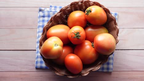 tomatoes in a basket