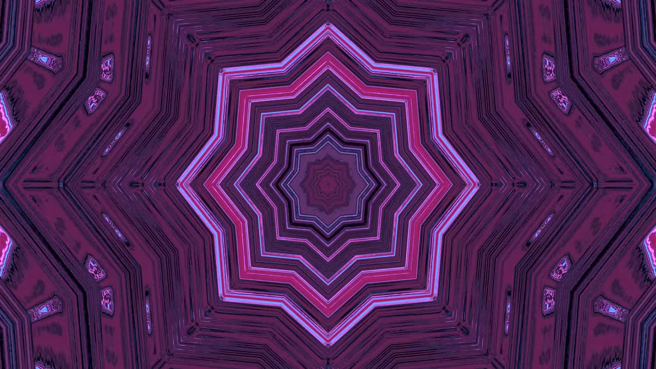 A captivating tunnel video loop displays vibrant colors and intricate patterns that smoothly transition to create a mesmerizing visual experience. Perfect for screensaver use