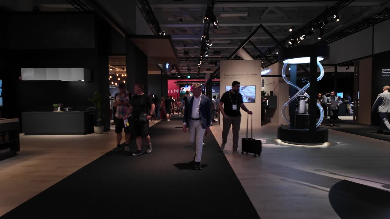 Interior shot of IFA company showcase event, oldest industrial exhibitions in Germany