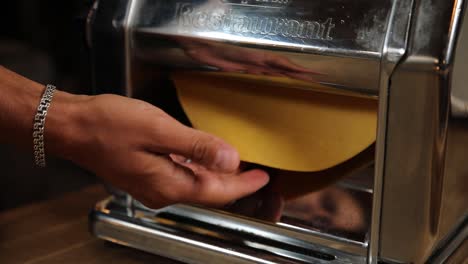 making pasta in a restaurant kitchen