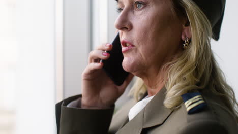 mature woman talking on the phone