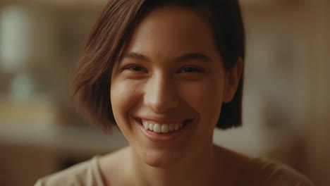 portrait of a young smiling woman